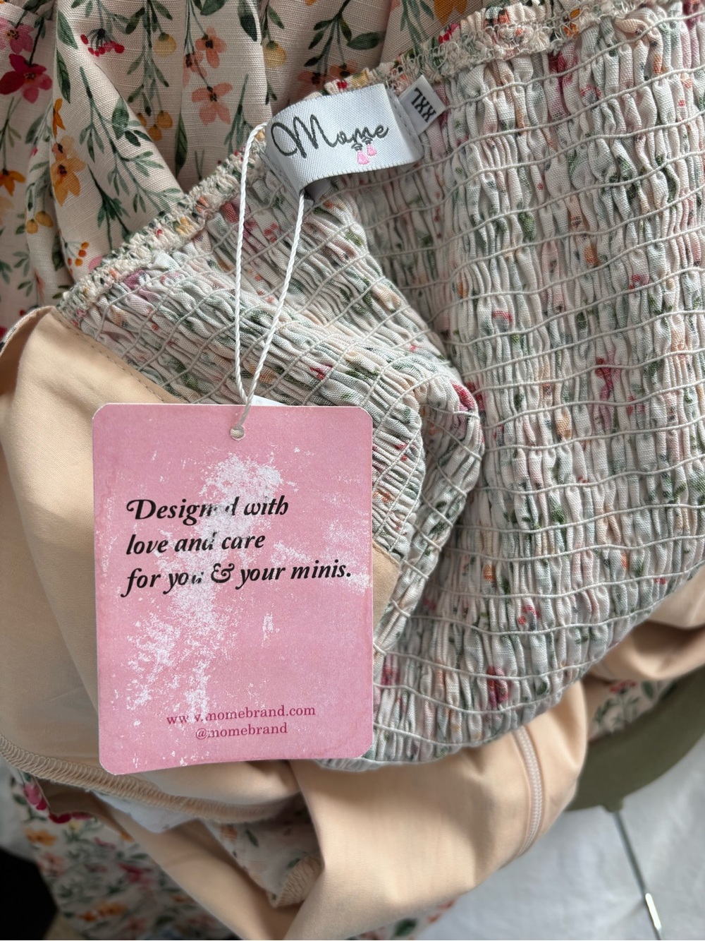 Mome Versa Cotton Dress with Nursing Zippers in Harvest Blooms - Picture 6 of 8